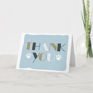 Tarjeta de agradecimiento de Puppy Paw