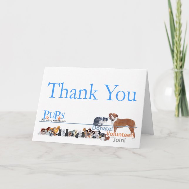 Tarjeta de agradecimiento de PUPs (Anverso)