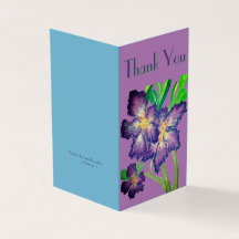 Tarjeta de agradecimiento de Purple Adenium