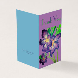 Tarjeta de agradecimiento de Purple Adenium