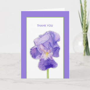 Tarjeta de agradecimiento de Purple Iris