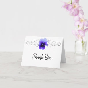Tarjeta de agradecimiento de Púrpura Pansy