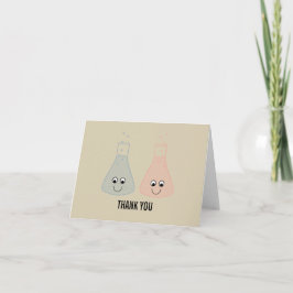 Tarjeta de agradecimiento de Química Adorable