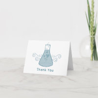 Tarjeta de agradecimiento de Química Dulce Azul