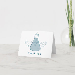 Tarjeta de agradecimiento de Química Dulce Azul