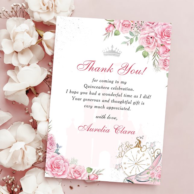 Tarjeta de agradecimiento de Quinceanera Rubor Pin (Subido por el creador)