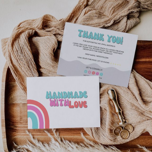 Tarjeta de agradecimiento de Rainbow Business (Rainbow Business Thank You Card)