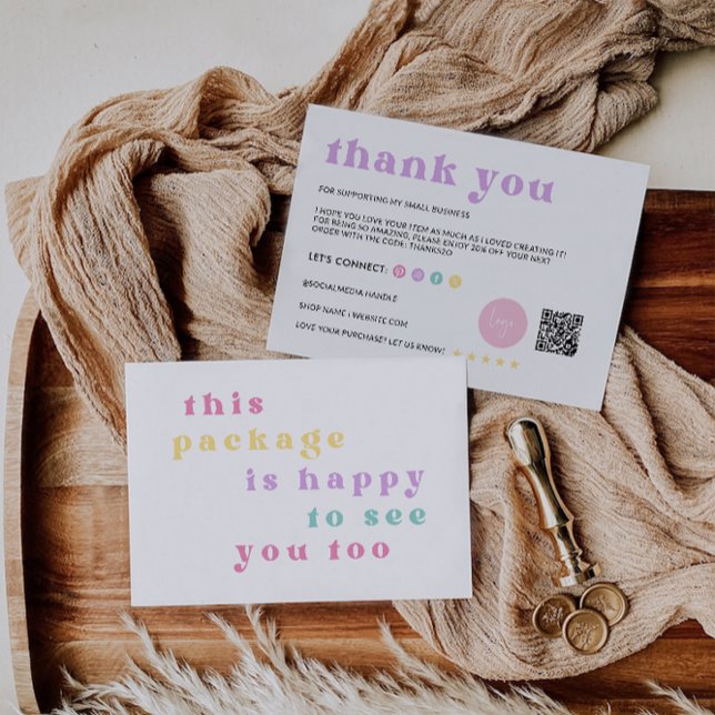 Tarjeta de agradecimiento de Rainbow Business (Rainbow Business Thank You Card)