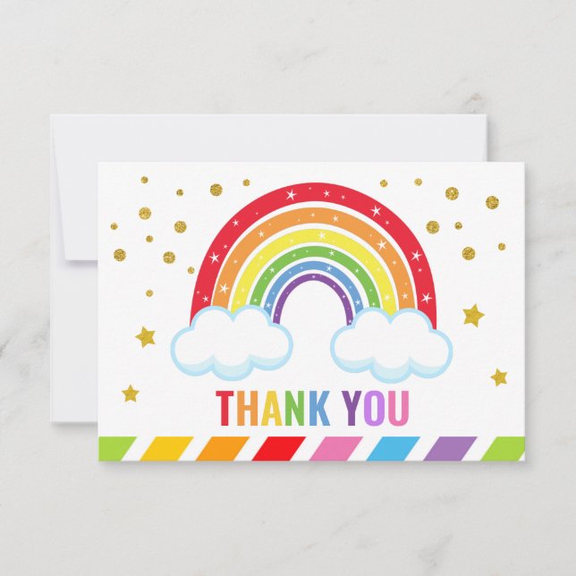 Tarjeta de agradecimiento de Rainbow Flat (Anverso)