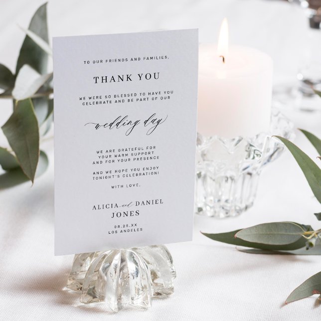 Tarjeta de agradecimiento de recepción de boda en  (Subido por el creador)