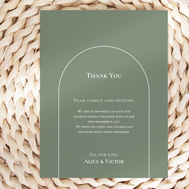 Tarjeta de agradecimiento de recepción Simple Boho (Subido por el creador)