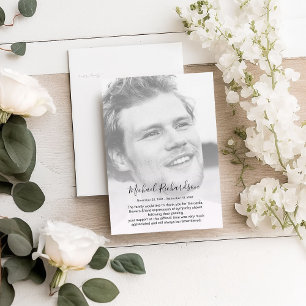 Tarjeta de agradecimiento de recuerdo de foto pers