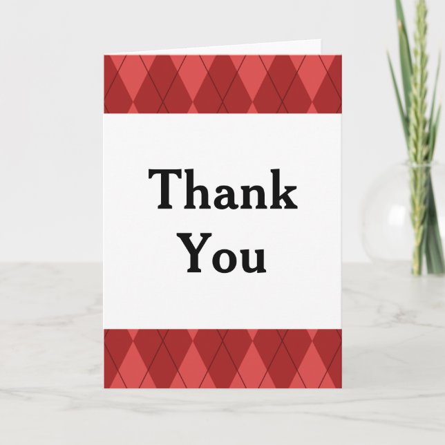 Tarjeta de agradecimiento de Red Argyle (Anverso)