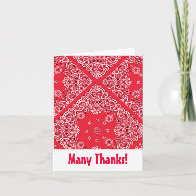 Tarjeta de agradecimiento de Red Bandana (Anverso)
