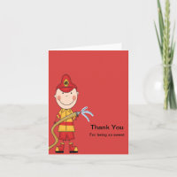Tarjeta de agradecimiento de Red Fireman
