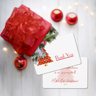 Tarjeta de agradecimiento de Red Joyoux Noel