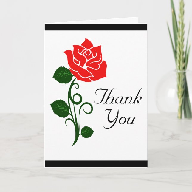 Tarjeta de agradecimiento de Red Rose (Anverso)