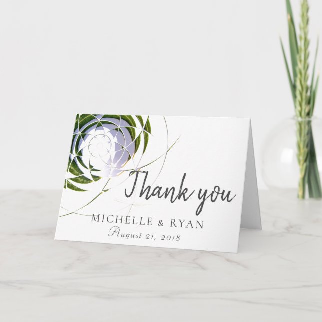 Tarjeta de agradecimiento de regalo de boda modern (Anverso)