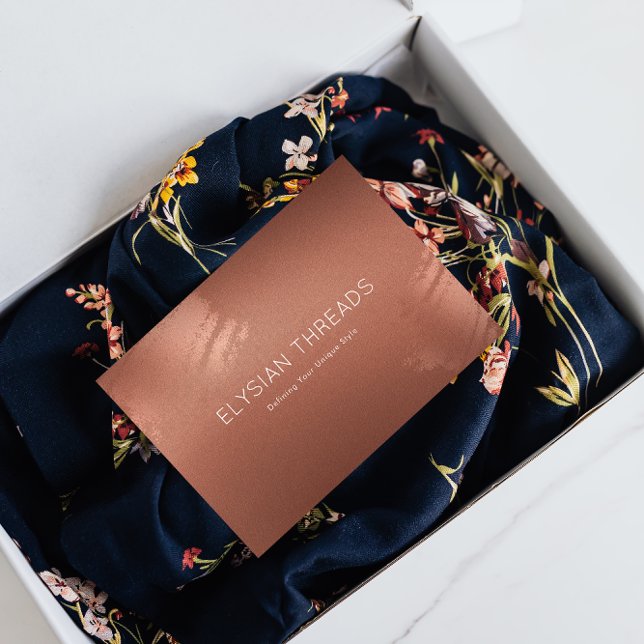 Tarjeta de agradecimiento de regalo empresarial de (Stylish Bronze Business Gift Thank You Card)