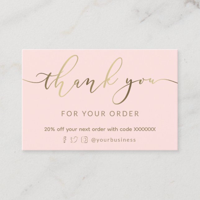 tarjeta de agradecimiento de Relieve metalizado fa (Anverso)