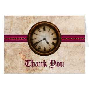 Tarjeta de agradecimiento de Reloj Antiguo, Fuchsi
