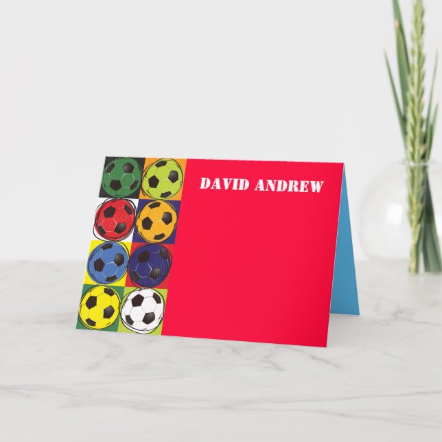 Tarjeta de agradecimiento de retro SOCCER (Anverso)