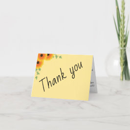 Tarjeta de agradecimiento de Rising Sunflower