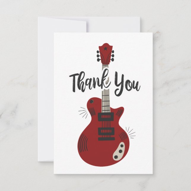Tarjeta de agradecimiento de Rock N Roll Guitar Fl (Anverso)