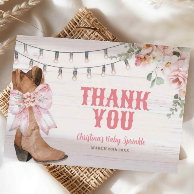 Tarjeta de agradecimiento de Rodeo Bow Coquette (Subido por el creador)