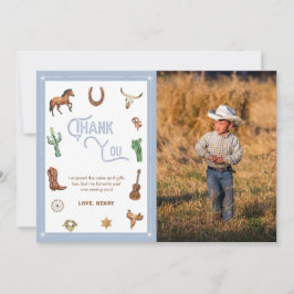 Tarjeta de agradecimiento de rodeo de cumpleaños d