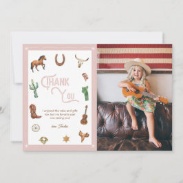 Tarjeta de agradecimiento de rodeo de cumpleaños i