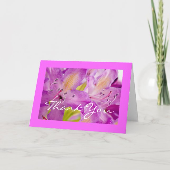 Tarjeta de agradecimiento de Rododendron (Anverso)