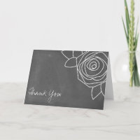 Tarjeta de agradecimiento de rosa inspirada en piz