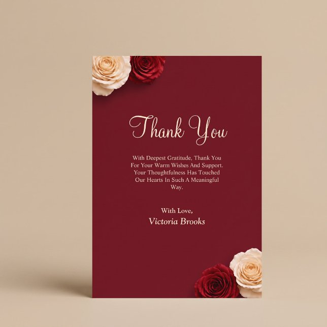 Tarjeta de agradecimiento de rosa roja (Subido por el creador)