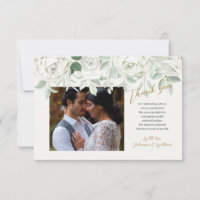 Tarjeta de agradecimiento de Rosas Blancas