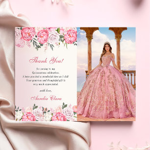 Tarjeta de agradecimiento de Rosas Pastel Romántic