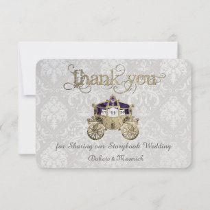 Tarjeta de agradecimiento de Royal Fairytale