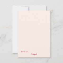 Tarjeta de agradecimiento de Rubor Baby Shower