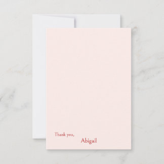 Tarjeta de agradecimiento de Rubor Baby Shower