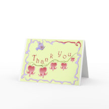 Tarjeta de agradecimiento de Rubor Pink Bleeding H