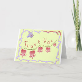 Tarjeta de agradecimiento de Rubor Pink Bleeding H