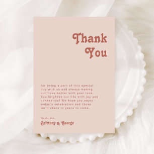 Tarjeta de agradecimiento de Rubor Retro Vibes sim