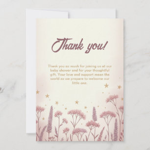 Tarjeta de agradecimiento de Rubor Wildflower Rust