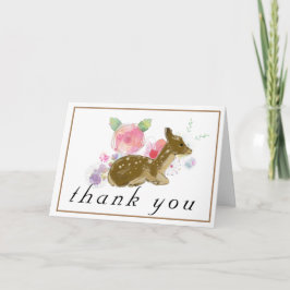 Tarjeta de agradecimiento de Rustic Floral Woodlan