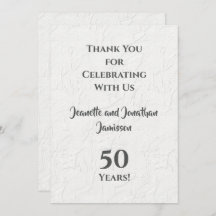 Tarjeta de agradecimiento de sabor floral blanco d