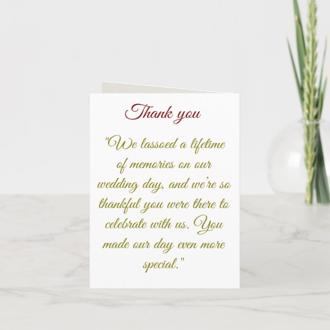 Tarjeta de agradecimiento de Saddle & Sparkle West (Reverso)