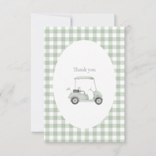 Tarjeta de agradecimiento de Sage green golf
