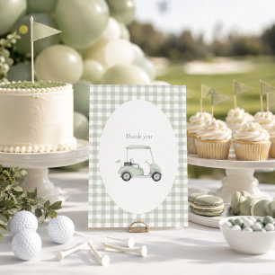 Tarjeta de agradecimiento de Sage green golf