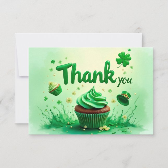 Tarjeta de agradecimiento de San Patricio (Anverso)