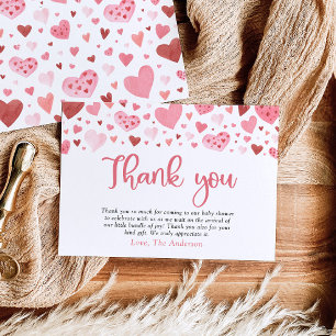 Tarjeta de agradecimiento de San Valentín de Baby 